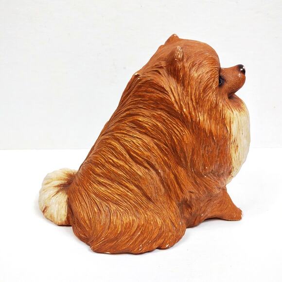 VTG 1985 Sandicast Pomeranian Dog Puppy Figurine Statue 189 Signed Sandra Brue - Picture 2 of 10